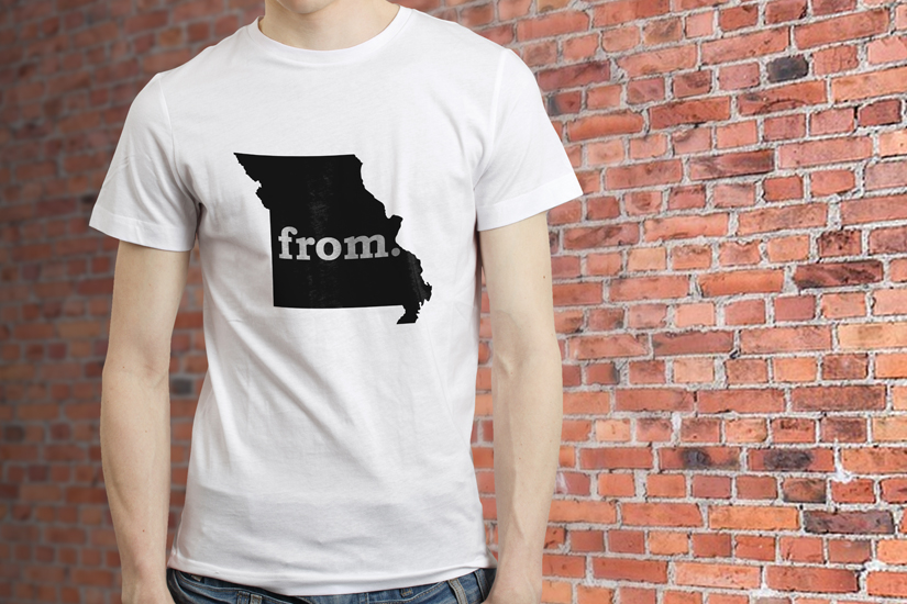 T's From - T-Shirt with Missouri